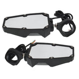 UTV Side Mirrors with LED Lights for 1.75-2 in Roll Cages, Pair