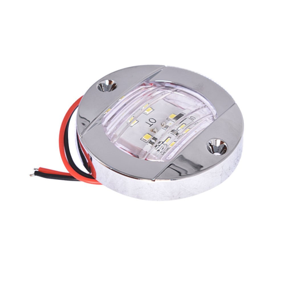 Round 6-LED Courtesy Lights for Boats 3 in 12-24V, Pair