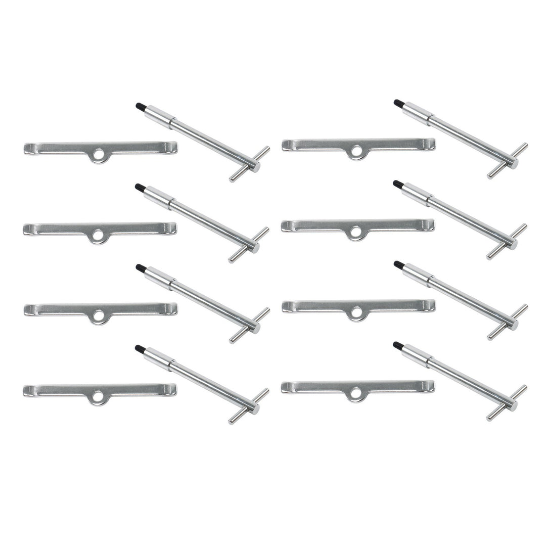 Tall T-Bar Valve Cover Hold Down Kit for Small Block Chevy, Chrome, 16 Pieces