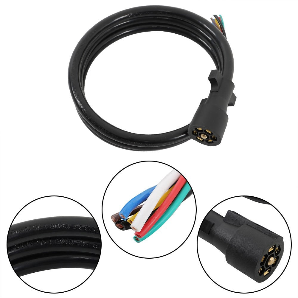 7-Way Trailer Plug Cable, 7 ft