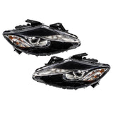 HID Xenon Headlight Assembly Pair for 2013-2015 Mazda CX-9, Black and Chrome