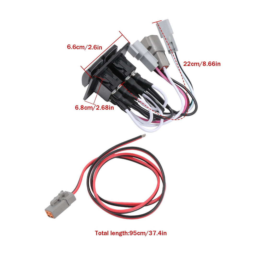 Trim Tab Double Rocker Switch Kit for Lenco Marine Trim Tabs 10222-211D