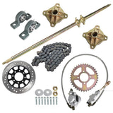 Go-Kart Live Axle Kit 44 in with Brake Disc and #530 37-Tooth Sprocket
