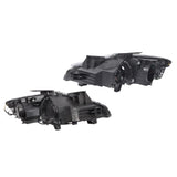 Halogen Headlight Assembly Pair for 2013-2015 Mazda CX-9, Black and Chrome