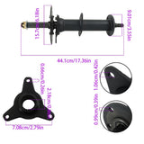 40 in Rear Axle Kit with 3-Stud Hubs for Electric Go-Karts