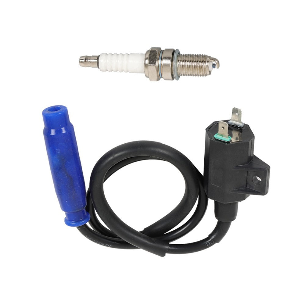 Ignition Coil with Spark Plug and Cap for 2005-2013 Kawasaki Brute Force 650 750 and Prairie 650 700 21121-0018