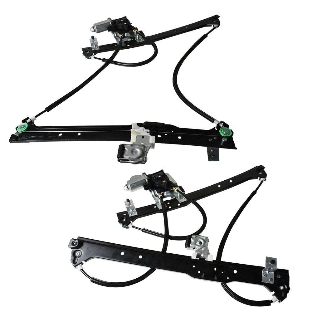 Rear Power Window Regulators with Motor for 2000-2007 Chevrolet Silverado GMC Sierra Avalanche Escalade EXT, Pair