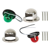 12V LED Bow Navigation Lights for Boats Red and Green, Pair