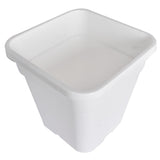 Square Plastic Nursery Pots 5 Gallon, 10 Pack, White