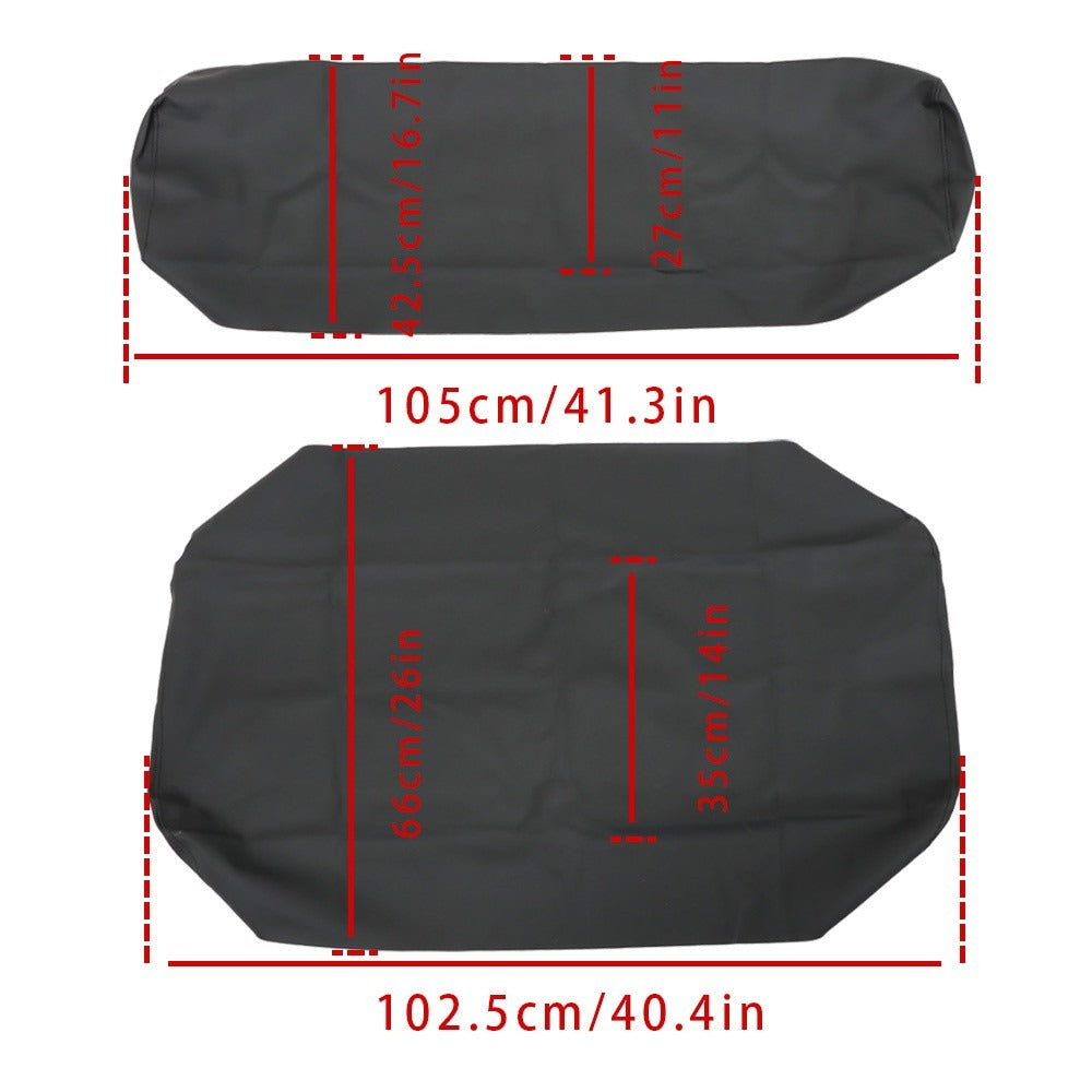 Seat Cover Set for 1993-2008 Kawasaki Mule 2500 2510 3000 3010, Black