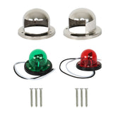 12V LED Bow Navigation Lights for Boats Red and Green, Pair