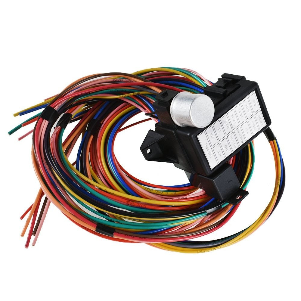 Universal 14 Circuit Wiring Harness for Hot Rods and Muscle Cars