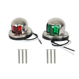 12V LED Bow Navigation Lights for Boats Red and Green, Pair