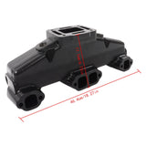 Marine Exhaust Manifold for GM 305 350 V8 Sierra Indmar Barr 18-1997-1, Black