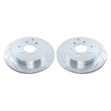 Rear Drilled Brake Rotors and Pads for 2011-2013 Infiniti QX56 2014-2019 QX80 and 2017-2019 Nissan Armada