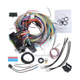 Universal 21 Circuit Wiring Harness for Hot Rods and Muscle Cars, Extra Long Wires
