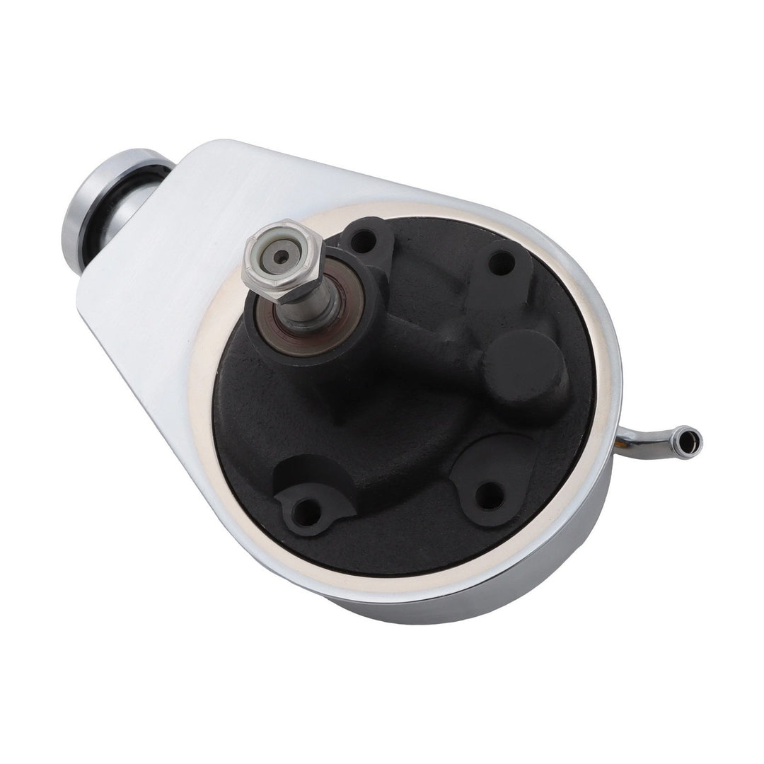 Chrome Pulley and Bracket Kit with Long Water Pump for Small Block Chevy