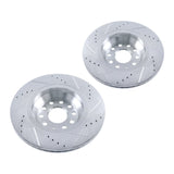 Rear Drilled Brake Rotor and Ceramic Pad Kit 309.9 mm for Audi A3 S3 Q3 and Volkswagen Golf R GTI Tiguan Atlas