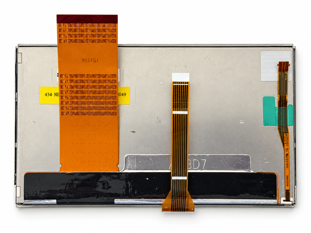 Toshiba LT065CA45400 display rear view with attached flex ribbons