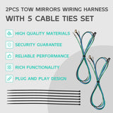 Tow Mirror Wiring Harness for Chevrolet Silverado GMC Sierra 2014-2018 – product image