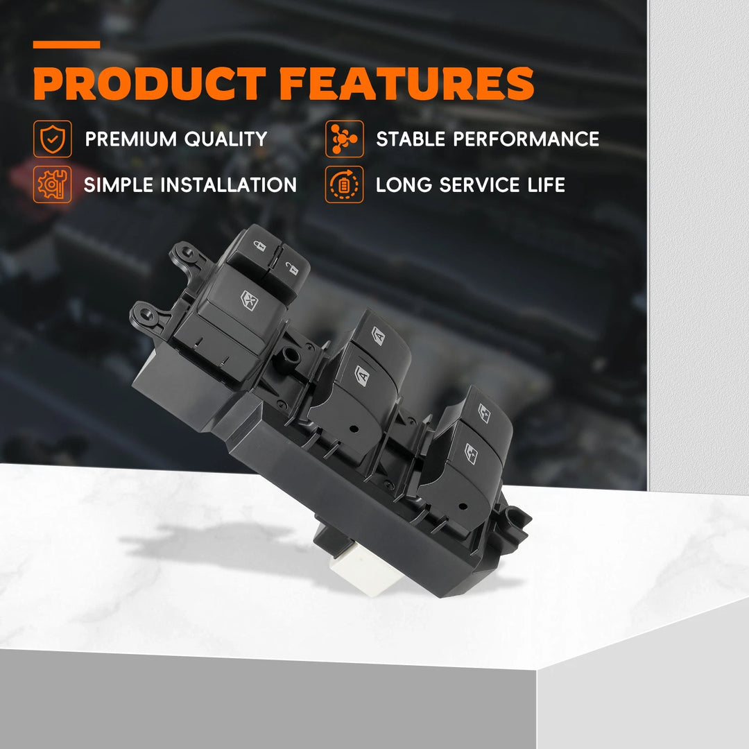 Toyota Camry master power window switch dimensions and details