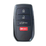 Toyota four-button empty key shell pair, view 2