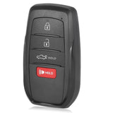 Toyota four-button empty key shell pair, view 3