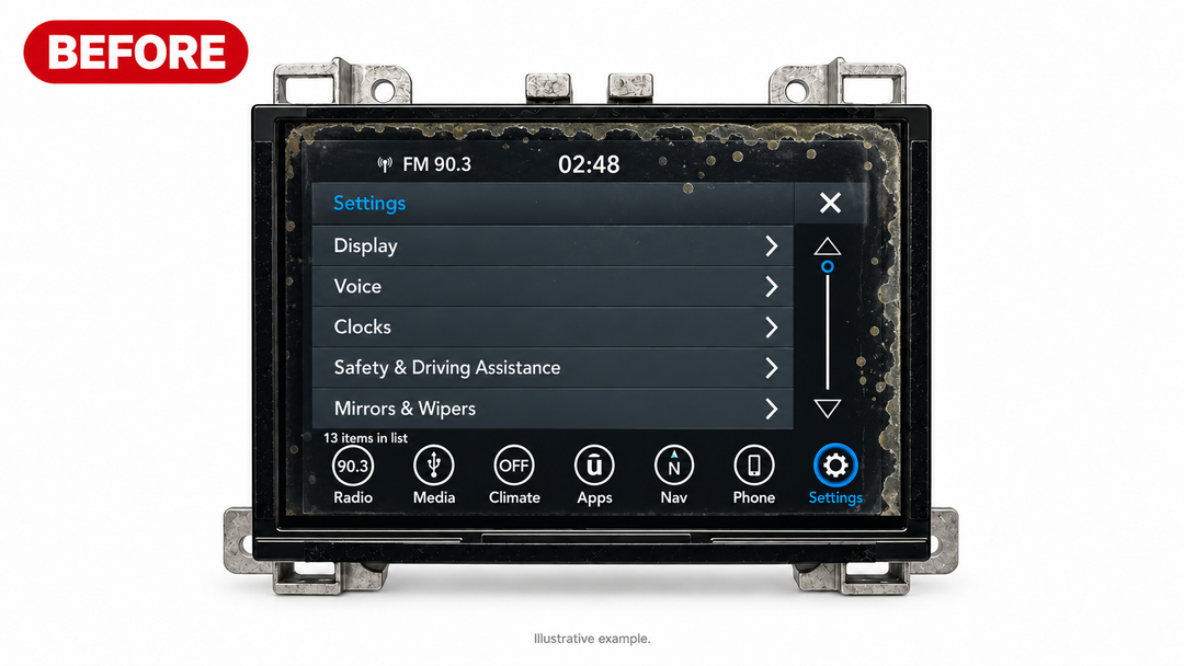 Uconnect 4C 8.4-inch complete monitor before illustration