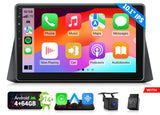 Black 10.1-inch Honda Accord 2008-2012 Android Auto 4+64G car stereo with colorful app icons and built-in camera.