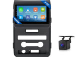 Black 9-inch car stereo with Android 14, 4+64GB, Bluetooth, GPS, and rearview camera.