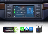 Eonon E39X7A car stereo with 7" black Android Auto screen, buttons, and “Maybe You’re The Problem” text.