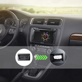 Black Bluetooth OBD2 scanner ELM327 in car with pop-up display, next to white plug-in OBDII code reader.