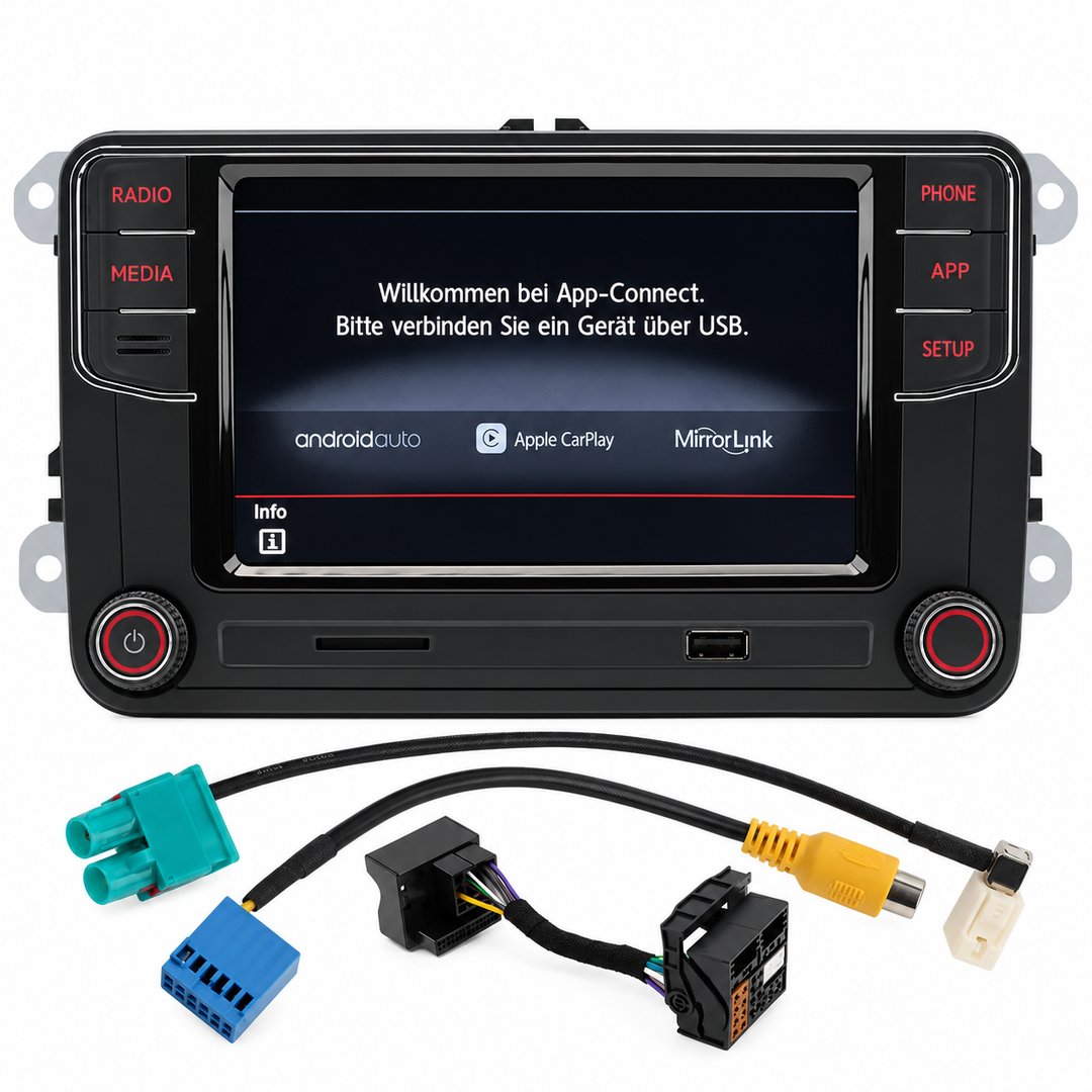 VW RCD360 PRO 187B radio and adapters – view 14