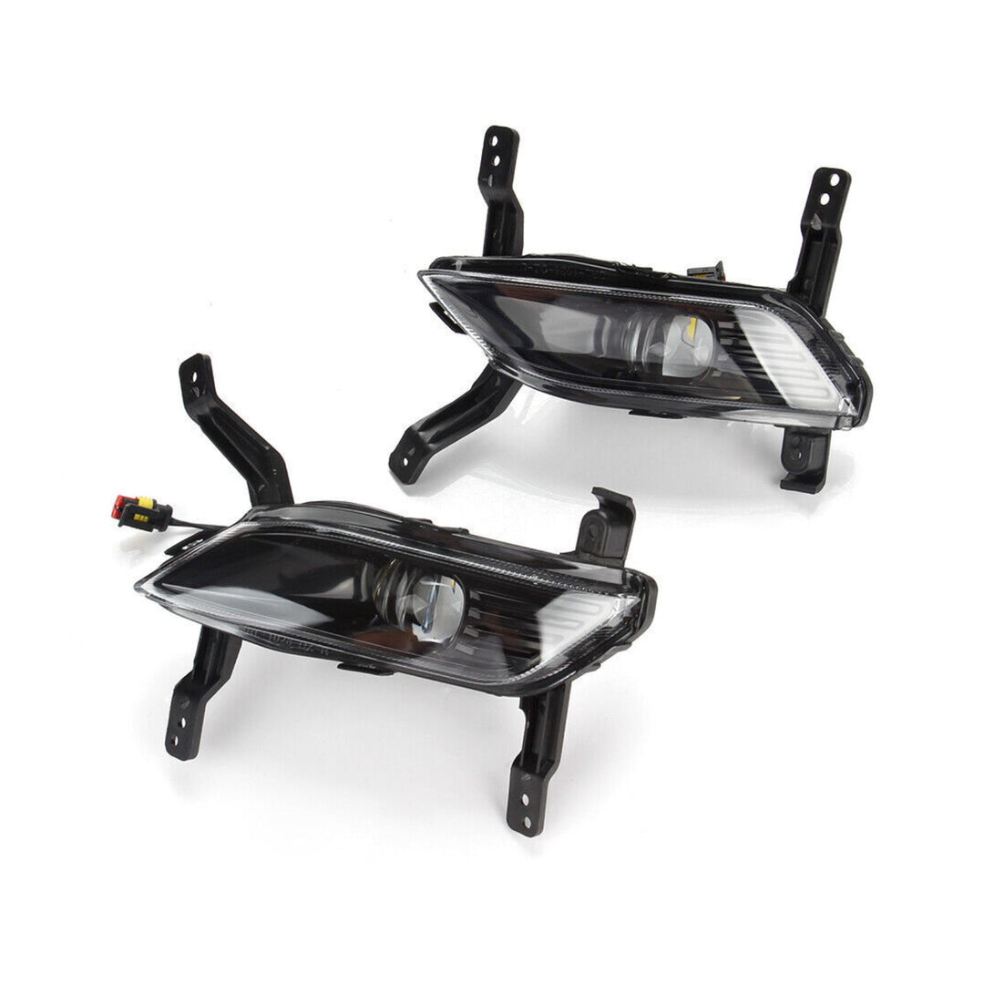 White LED Daytime Running Fog Light Pair for 2019-2020 Hyundai Santa Fe