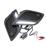 White LED Daytime Running Light Fog Light Cover Pair for 2011-2013 Volvo XC60