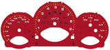 Red Gauge Face Compatible with Porsche 911 997 Carrera Instrument Cluster 225MPH 9000rpm GT3