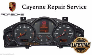 REPAIR SERVICE for PORSCHE CAYENNE V6 INSTRUMENT SPEEDOMETER CLUSTER LCD DISPLAY 2004 2005 2006