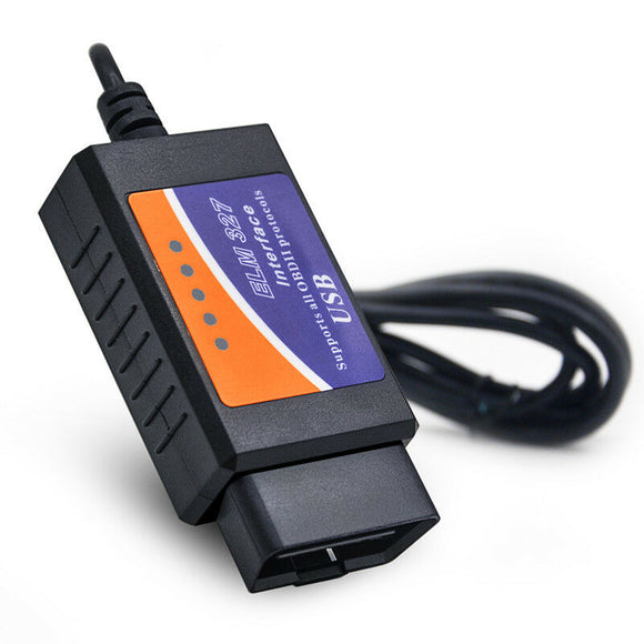 ELM327 USB Interface OBD2 Car Diagnostic Programmer Fault Code Scanner Cable For Windows PC OSX