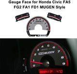 MUGEN Style Gauge Face Compatible with 2006-2011 Honda Civic FA5 FG2 FA1 FD1