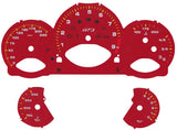 Red Gauge Face Compatible with Porsche 911 997 Carrera Instrument Cluster 225MPH 9000rpm GT3
