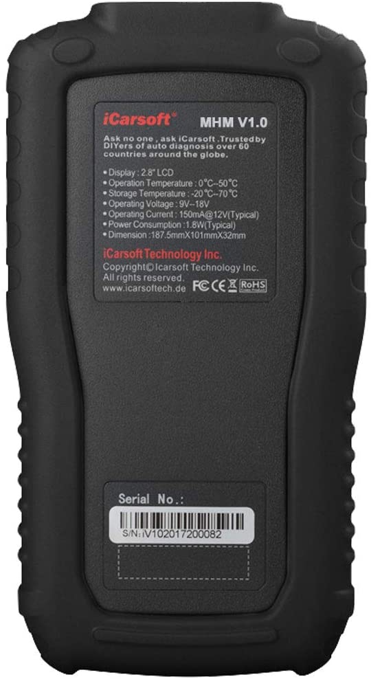 OBD2 Diagnostic Scanner for Mitsubishi Honda Acura Mazda iCarsoft MHM V1.0