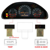 Left + Right LCD Display Screen for Mercedes-Benz E-Class(W210) C-Class (W202) CLK-Class (W208) SLK-Class (R170) Speedometer Instrument Cluster Pixel Missing Repair