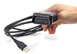 ELM327 USB Interface OBD2 Car Diagnostic Programmer Fault Code Scanner Cable For Windows PC OSX