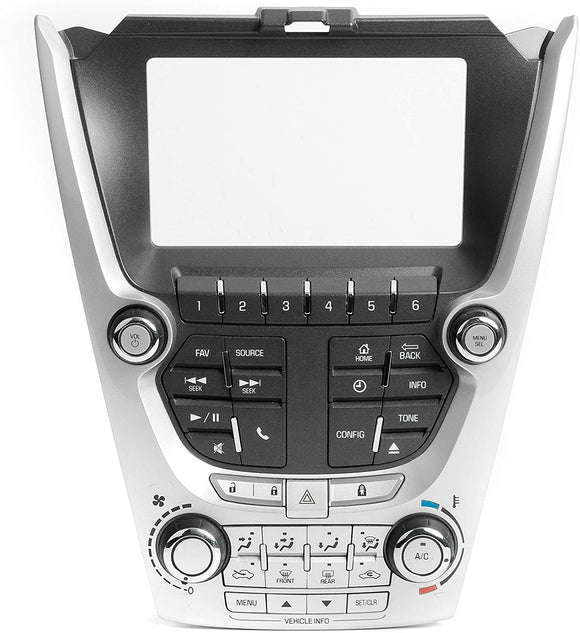 Audio Control Panel Bezel w Climate Controls Compatible With 2012-15 Chevrolet Equinox 23450883