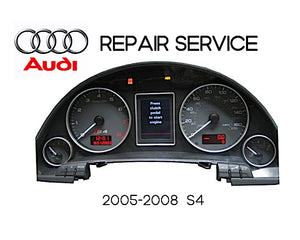 Repair Service for AUDI A4 S4 B7 BOSCH Instrument Cluster Color Display 2005-2008
