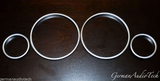 SILVER GAUGE RINGS for BMW E38 7-Series E39 5-Series E53 X5 SPEEDOMETER CLUSTER