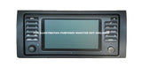 (2) Chrome Buttons Set for BMW Wide-Screen Navigation GPS Radio Volume Knob E46 E39 E38 E53 X5