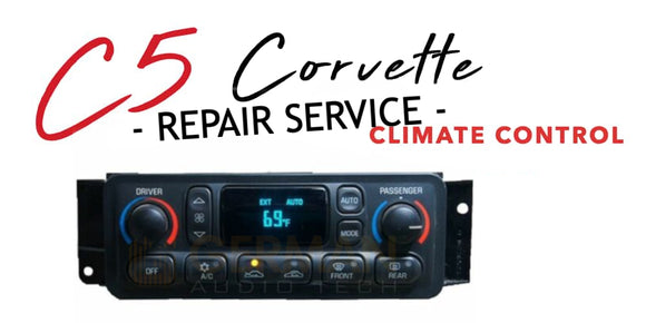 Backlight Screen Repair Service for 1997 - 2004 C5 CORVETTE Climate Control HVAC Heater AC