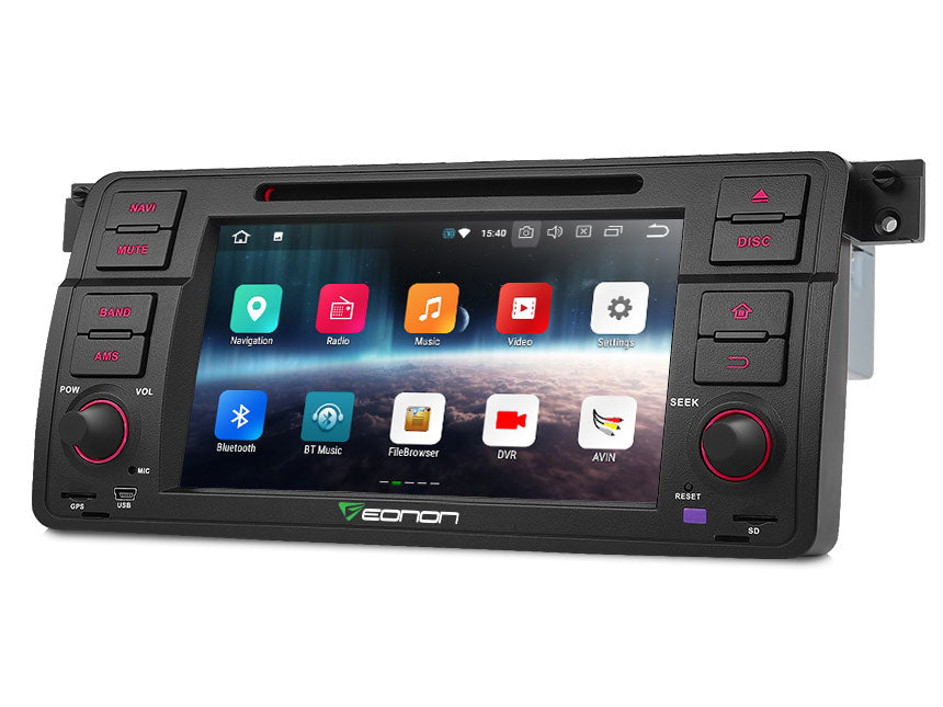 Autoradio BMW E46 Apple Carplay Android Auto GPS Bluetooth Poste Radio  Ecran Tactile Compatible D'origine serie 3