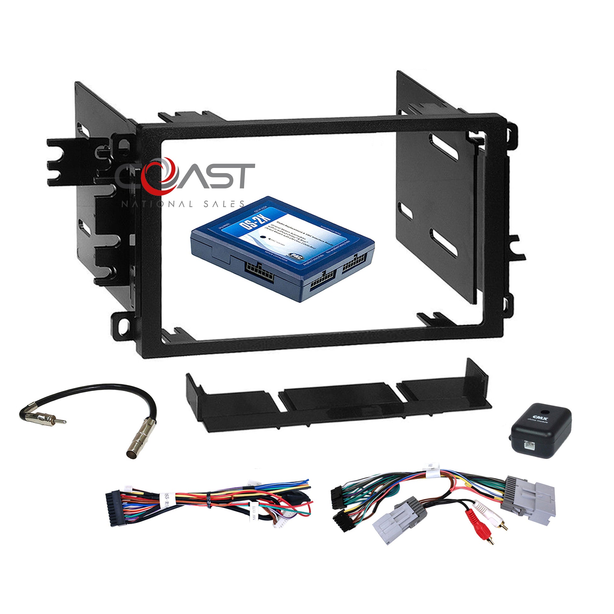 Car Radio Stereo 2Din Dash Kit Amplified Bose OnStar Adapter
